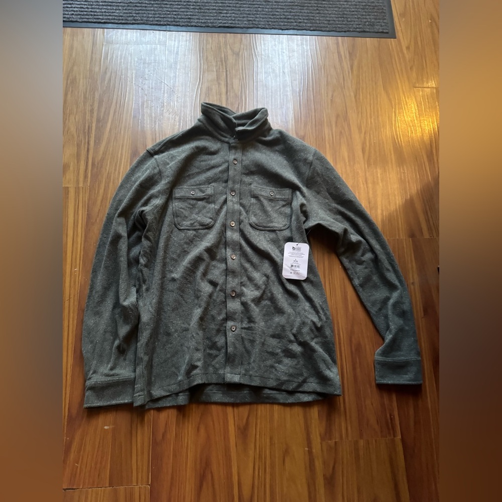 Green Button-Up Shirt size large men’s
